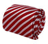 red and white classic thin striped  tie